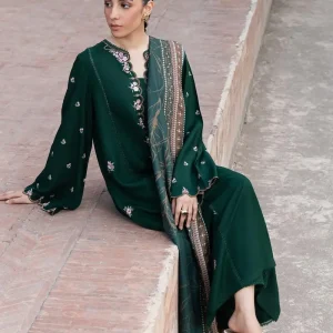 3 Pcs Women's Unstitched Embroidered Suit