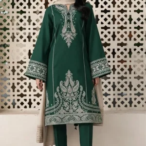 Green Embroidered 3-Piece Eid Suit for Bridesmaids