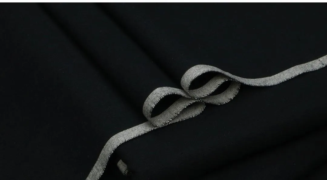 Men's Jet Black Unstitched Premium Khaddar Winter Suit - 7 Meters 2 Men's Jet Black Unstitched Premium Khaddar Winter Suit - 7 Meters - Image 2