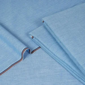 Men's Light Blue Khaddar Suit Plain Fabric