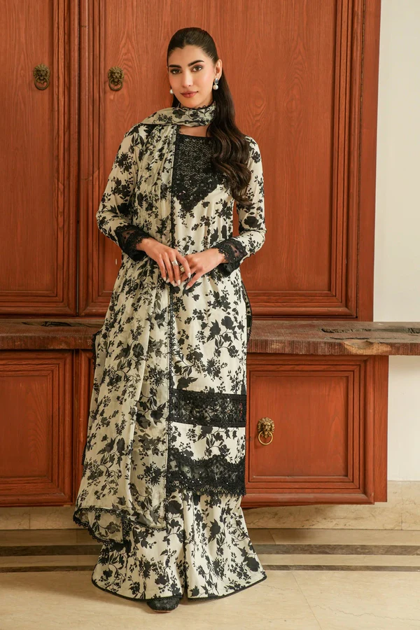 Digital Printed Lawn Dress With Chiffon Printed Dupatta (Unstitched) 1 Digital Printed Lawn Dress With Chiffon Printed Dupatta (Unstitched)