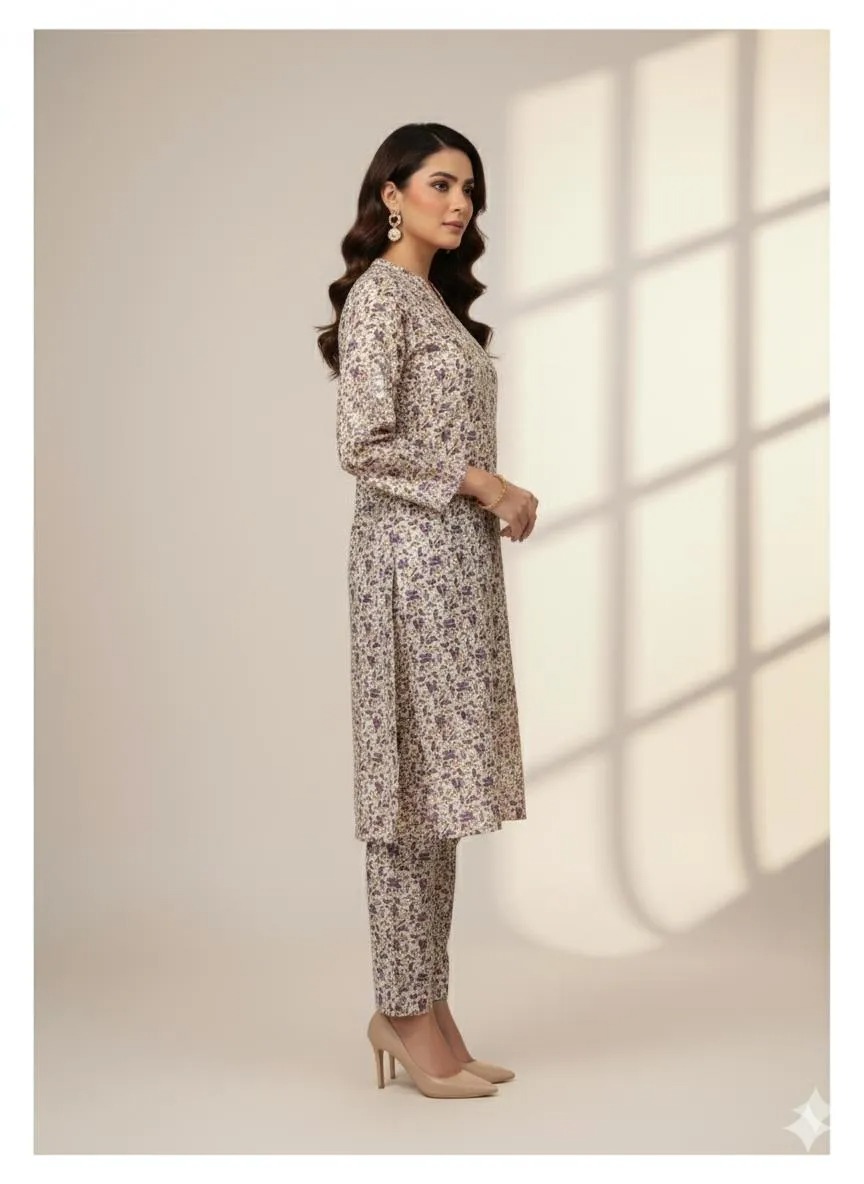 2-Pcs Katan Silk Unstitched Allover Printed Suit for Women – Premium Soft Fabric Shirt & Trouser Dress Material for Casual & Formal Wear 2 2-Pcs Katan Silk Unstitched Allover Printed Suit for Women – Premium Soft Fabric Shirt & Trouser Dress Material for Casual & Formal Wear - Image 2