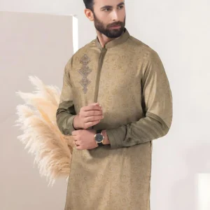 Mens Khaddar suit Green Embroidered Eid Special
