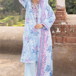 Unstitched printed warm khaddar 3 piece winter outfit by TBM Store PK